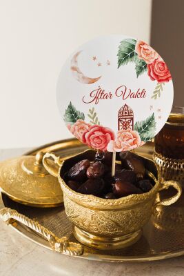 Ramazan Sofrası Kürdan Süsleri İftar Vakti Lüks Büyük Boy 10lu Paket - 1