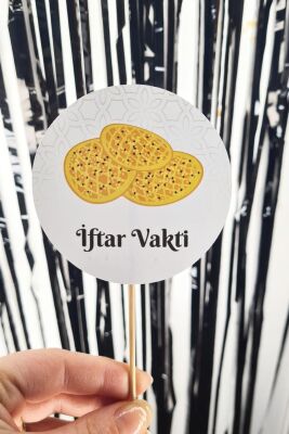 Ramazan Sofrası Kürdan Süsleri Pideli İftar Vakti Lüks Büyük Boy 10lu Paket - 2
