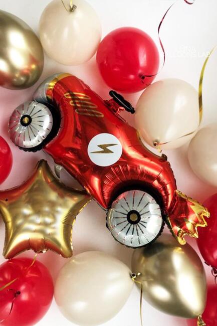 Retro Araba Folyo Balon Yarış Temalı Doğum Günü Model Araba Balon 93cm - 6