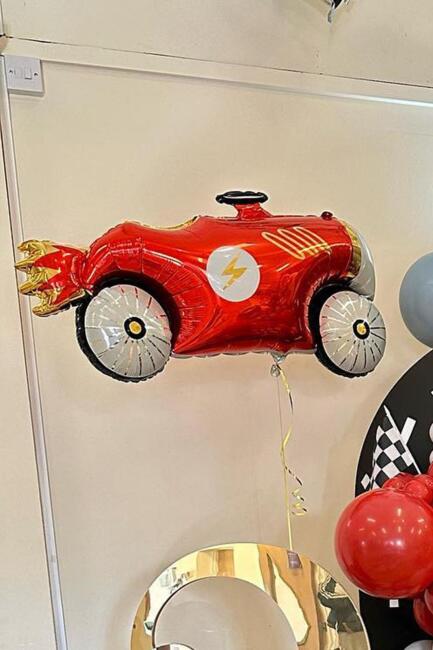 Retro Araba Folyo Balon Yarış Temalı Doğum Günü Model Araba Balon 93cm - 7