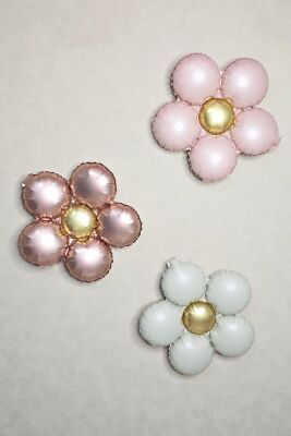 Retro Ayı ve 3 Retro Papatya Folyo Balon Seti - 5