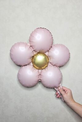 Retro Ayı ve 3 Retro Papatya Folyo Balon Seti - 7