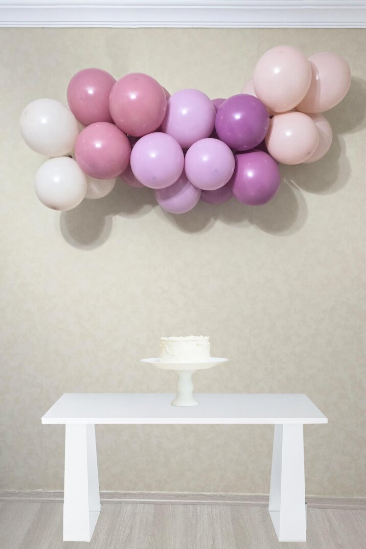 Retro Blush Pembe Renkler Parti Süsleme Balon Zinciri Seti - 1