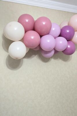 Retro Blush Pembe Renkler Parti Süsleme Balon Zinciri Seti - 3