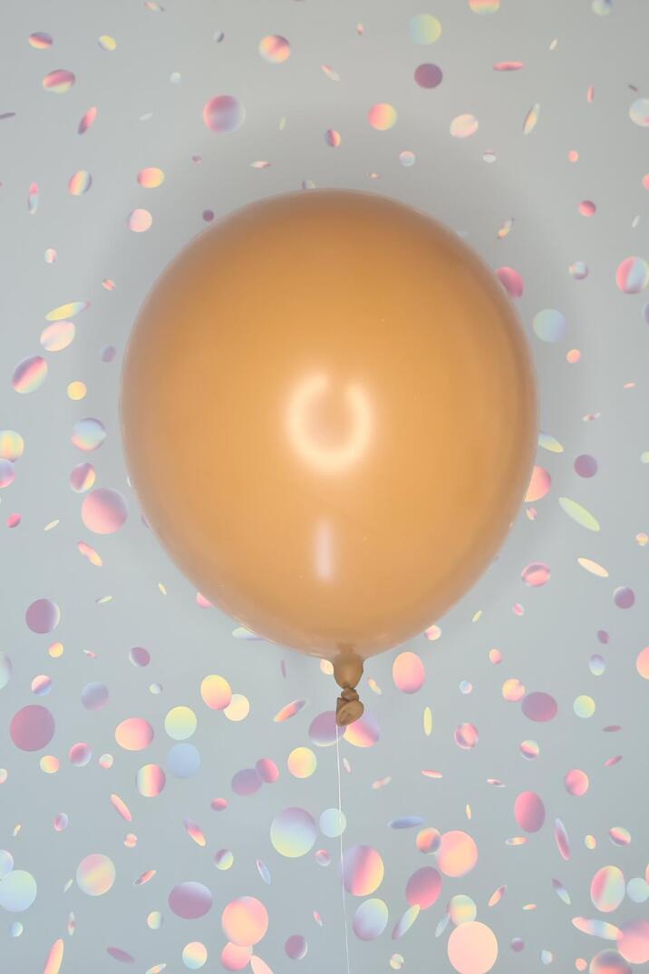 Retro Caramel Brown Lateks Balon 12 inç Retro Renk Balonlar 10 lu - 1