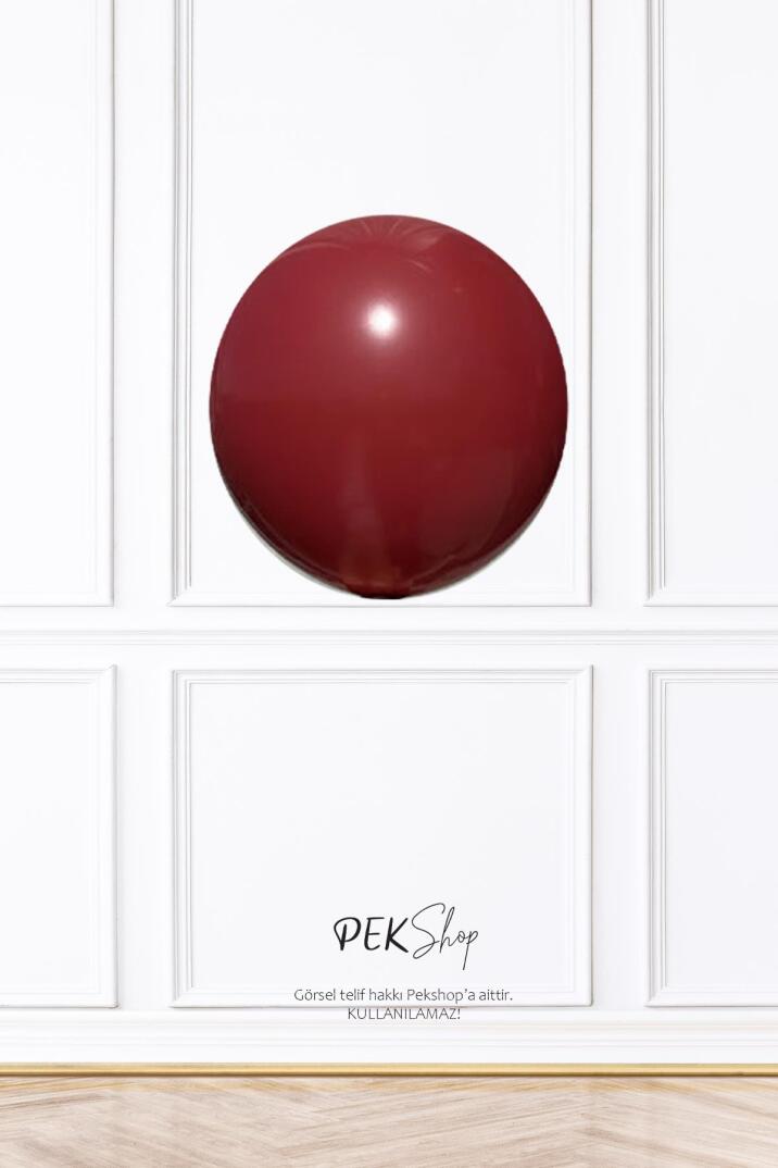 Retro Deep Red Lateks Balon 12 inç Retro Renk Balonlar 10 lu - 1
