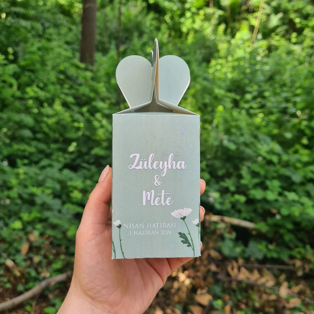 Retro Green Yapay Çiçek Süslemeli Konsept Mum Hediyelik - 5