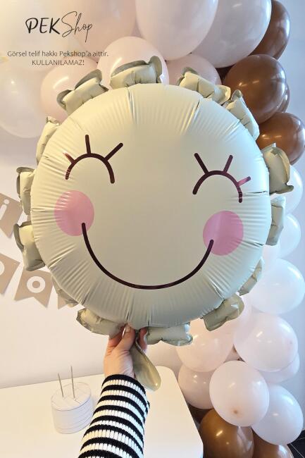 Retro Güneş Folyo Balon 51x54cm - 4