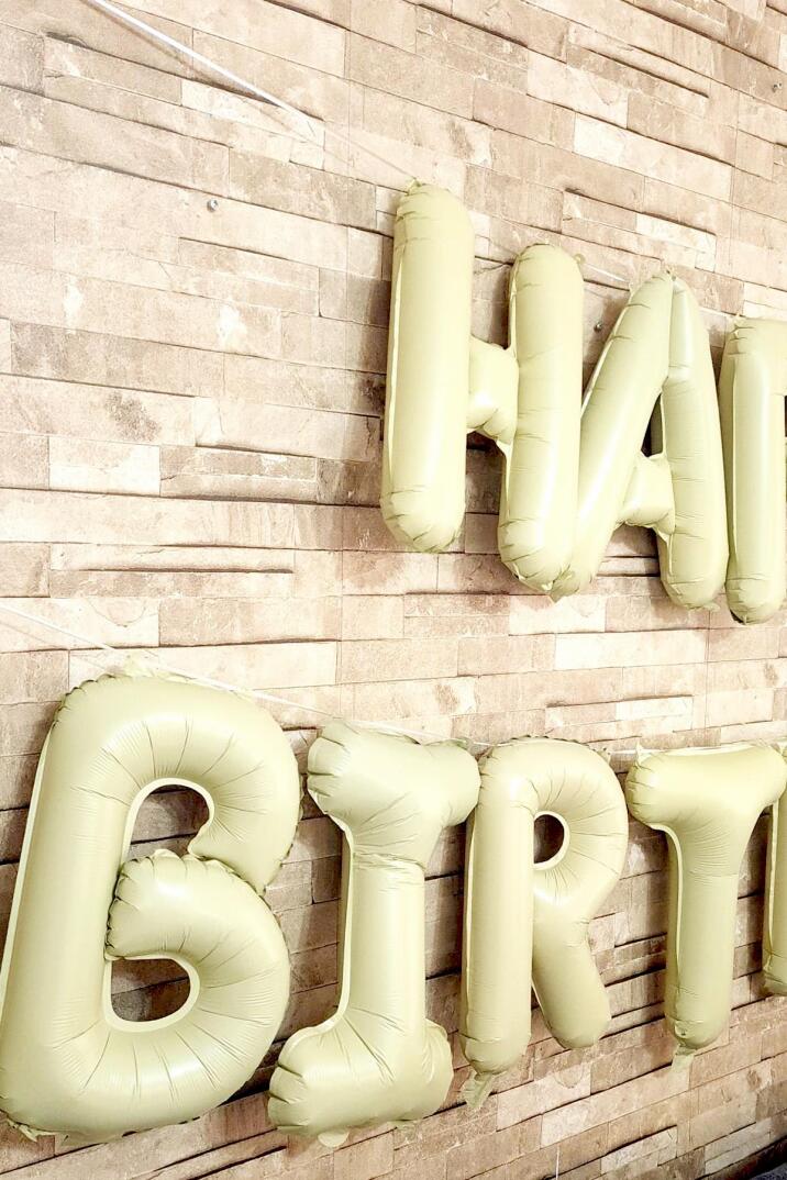 Retro Krem Happy Birthday Harf Balonlar Retro Doğum Günü Balon Seti - 2