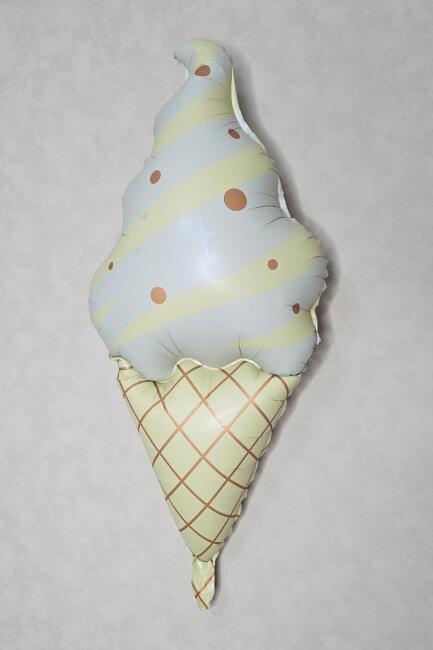 Retro Külahlı Dondurma Folyo Balon Retro Renkler Dondurma Balon - 2
