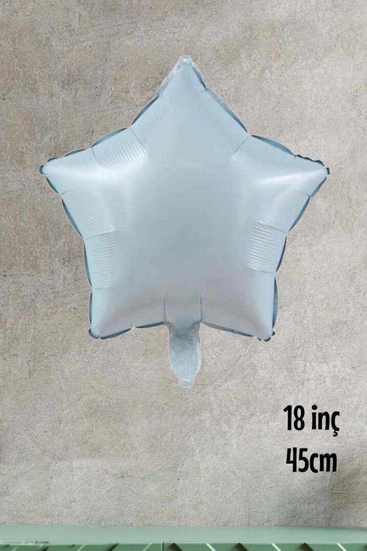 Retro Mavi Yıldız Balon 18inç 45cm Retro Renk Balonlar - 1