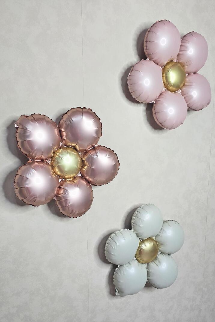 Retro Papatya 3lü Set Retro Renkler Papatya Balon Seti - 4