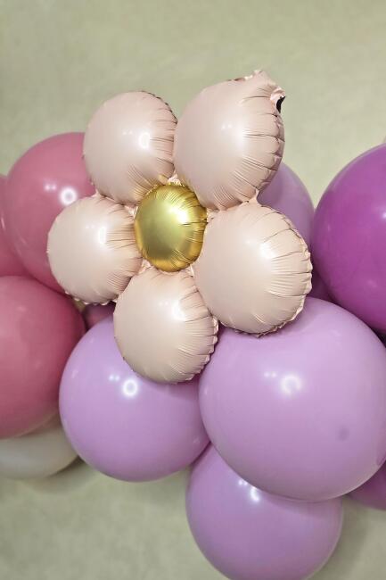 Retro Papatya Retro Pembe Renk Papatya Folyo Balon - 2