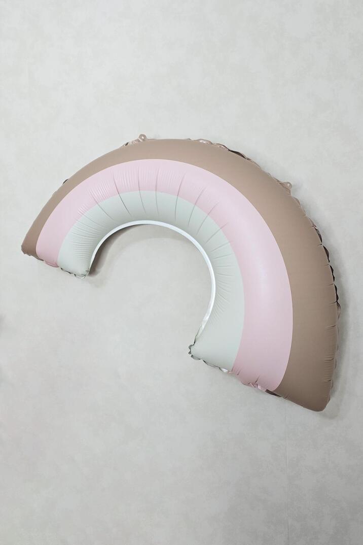 Retro Pembe Gökkuşağı Folyo Balon Retro Gökkuşağı Balon Büyük Boy - 2