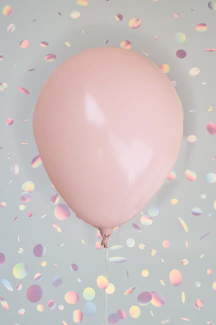 Retro Pink Blush Lateks Balon 12 inç Retro Renk Balonlar 10 lu