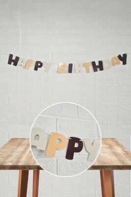 Retro Renkler Happy Birthday Banner Büyük Harfler Retro Doğum Günü Duvar Süsü - 2