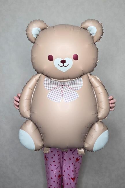Retro Sevimli Ayı Balon Büyük Teddy Bear Ayı Folyo Balon - 3