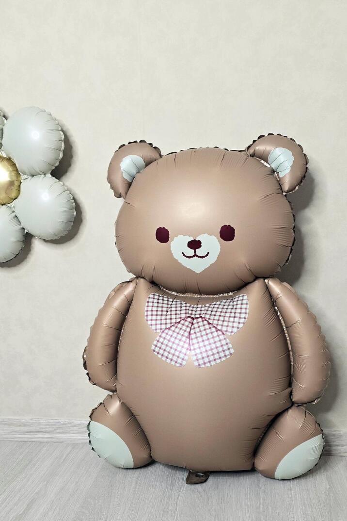 Retro Sevimli Ayı Balon Büyük Teddy Bear Ayı Folyo Balon - 5
