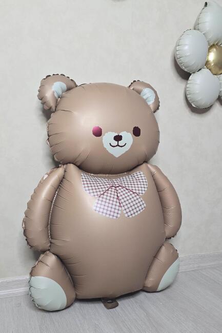 Retro Sevimli Ayı Balon Büyük Teddy Bear Ayı Folyo Balon - 6