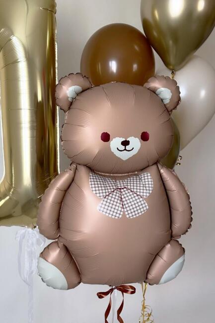 Retro Sevimli Ayı Balon Büyük Teddy Bear Ayı Folyo Balon - 7