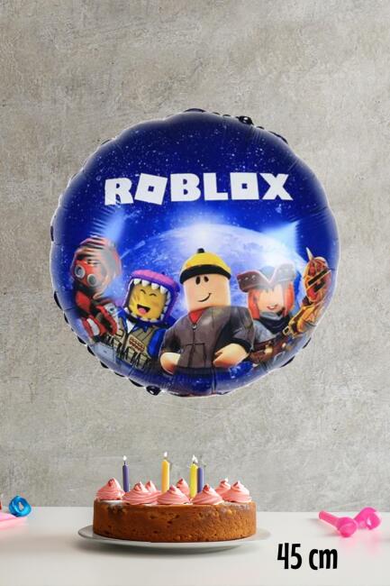 Roblox Yuvarlak Folyo Balon Mavi - 1