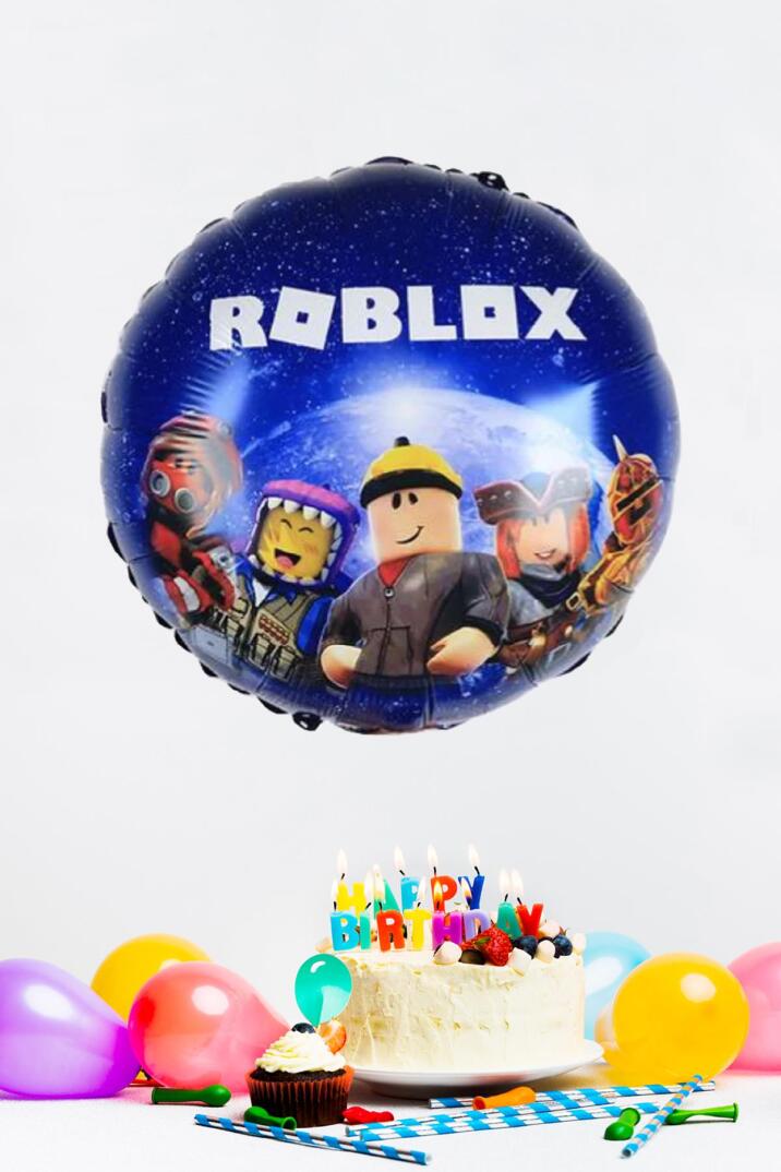 Roblox Yuvarlak Folyo Balon Mavi - 3