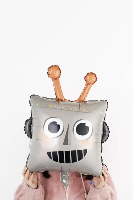 Robot Kafası Folyo Balon 66cm - 1