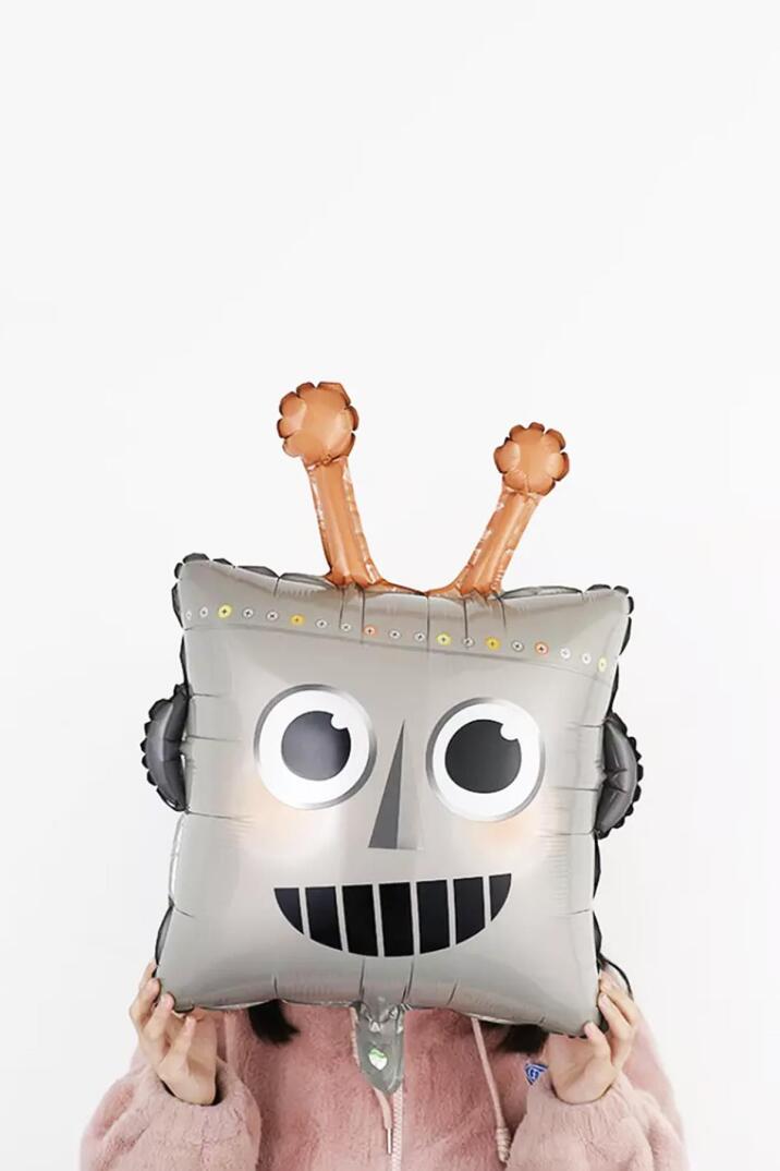 Robot Kafası Folyo Balon 66cm - 1