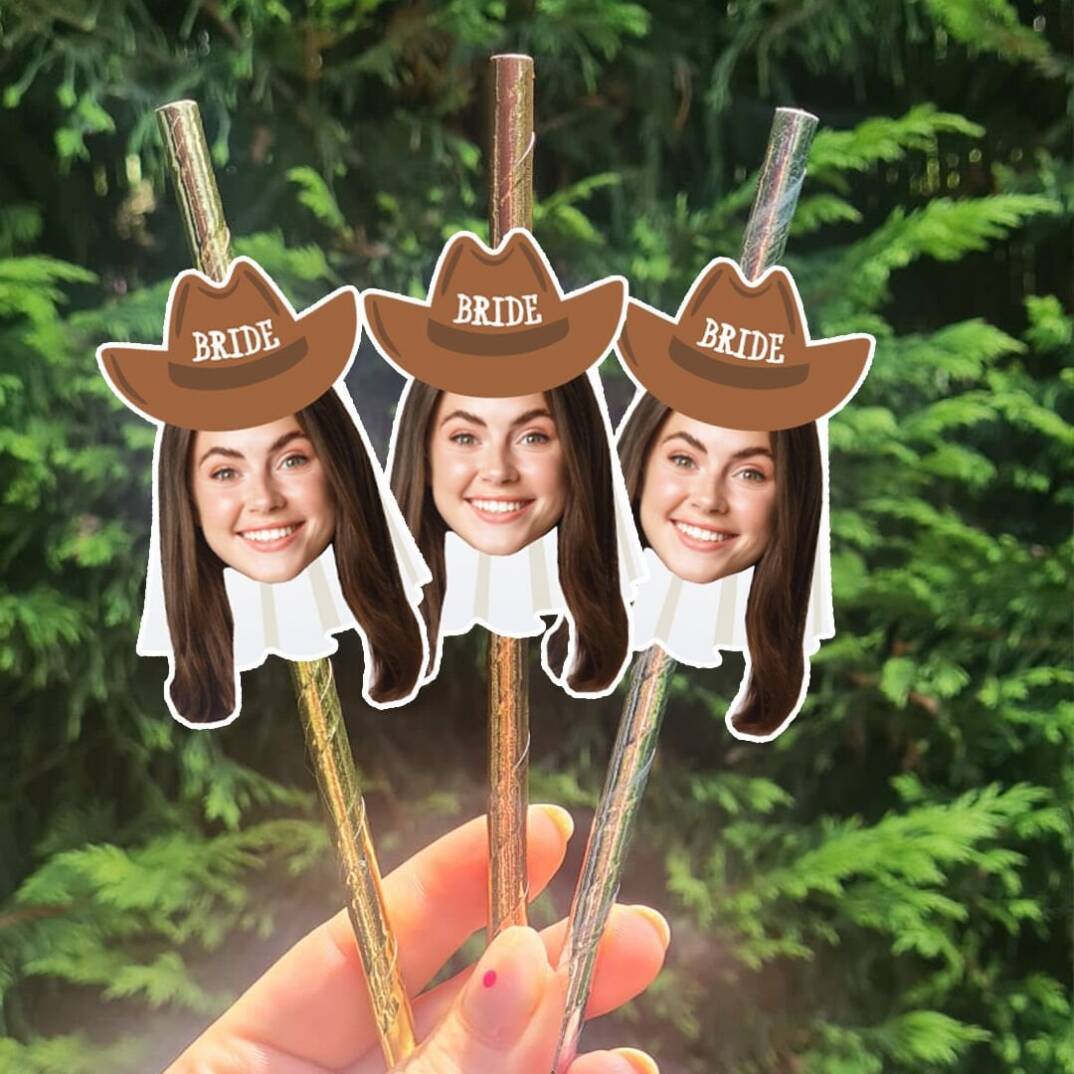 Rodeo Bride Fotoğraf Baskılı Pipet Takımı 5 li - 1