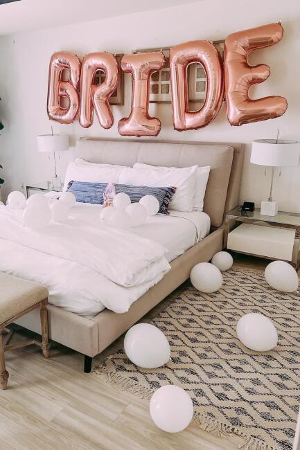 Rose Gold Bride Balon Seti Dev Folyo Balon Seti Bekarlığa Veda Bride To Be Partisi Balonları 100cm - 2