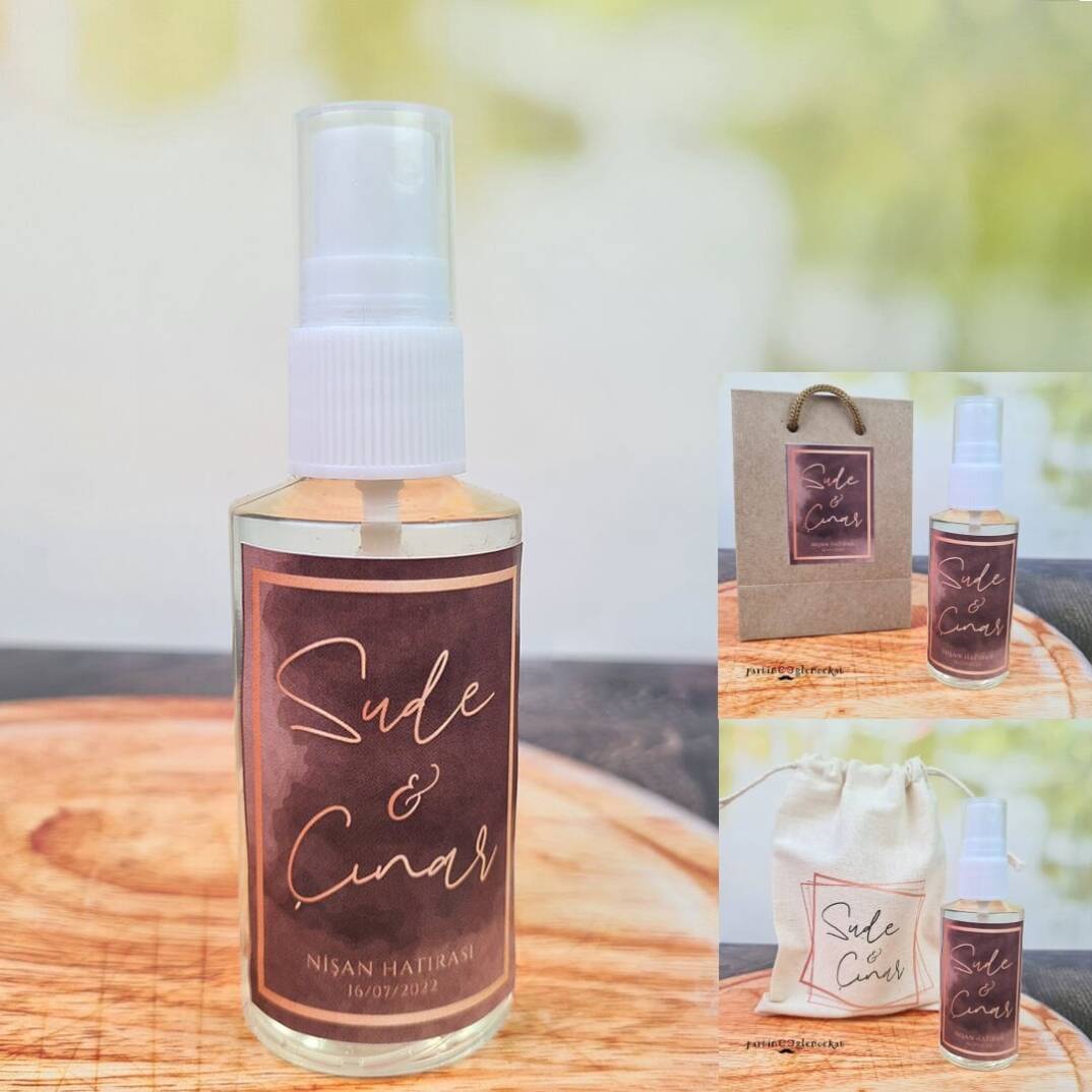 Rose Gold Fısfıslı Plastik Kolonya Hediyelik - 1