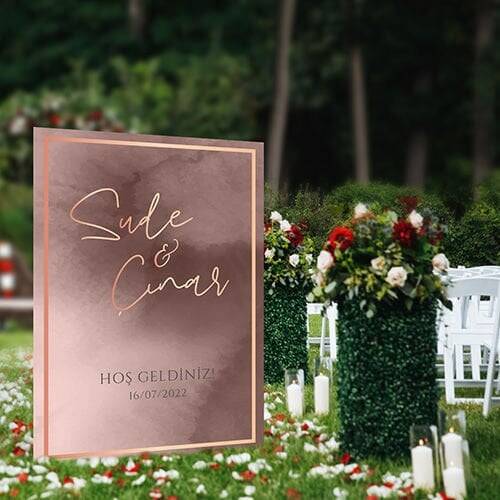 Rose Gold Konsept Karşılama Panosu - 1