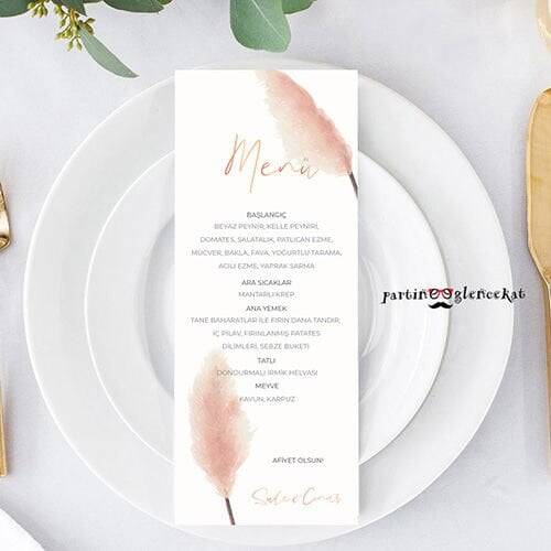 Rose Gold Konsept Menü Kartı - 1