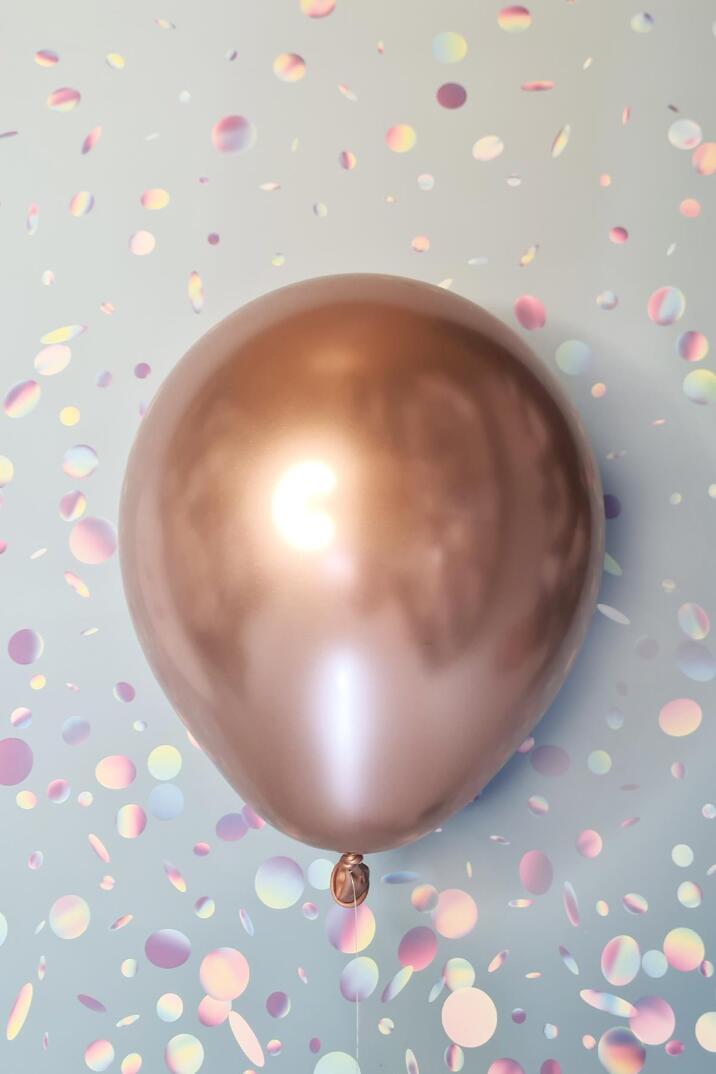 Rose Gold Krom Balon Aynalı Balon 10lu - 1