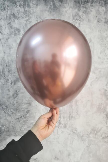 Rose Gold Krom Balon Aynalı Balon 10lu - 2