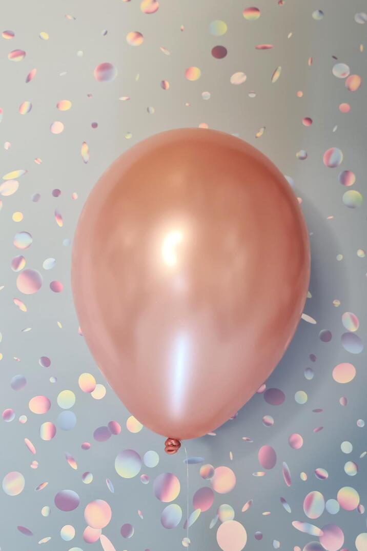 Rose Gold Metalik Balon 12" 30 cm Metalik Balon 10lu Paket - 1
