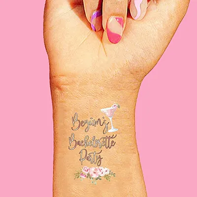 Kişiye Özel Rose Gold Team Bride Dövme 