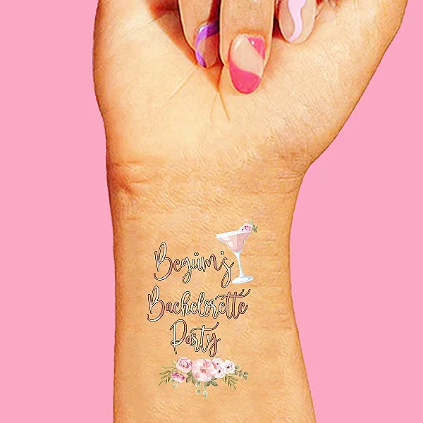 Kişiye Özel Rose Gold Team Bride Dövme - 1