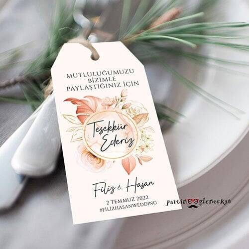 Rose Gold Yapraklı Konsept Peçetelik - 1