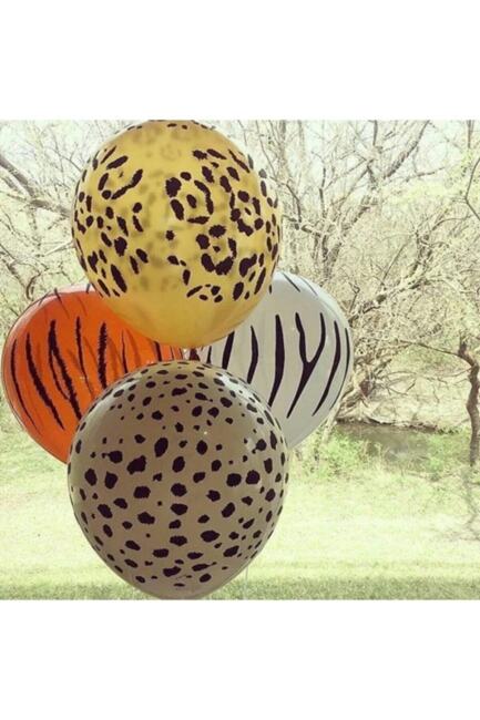 Safari Temalı Baskılı Balonlar 12" Inç Balon 5 Adet - 3