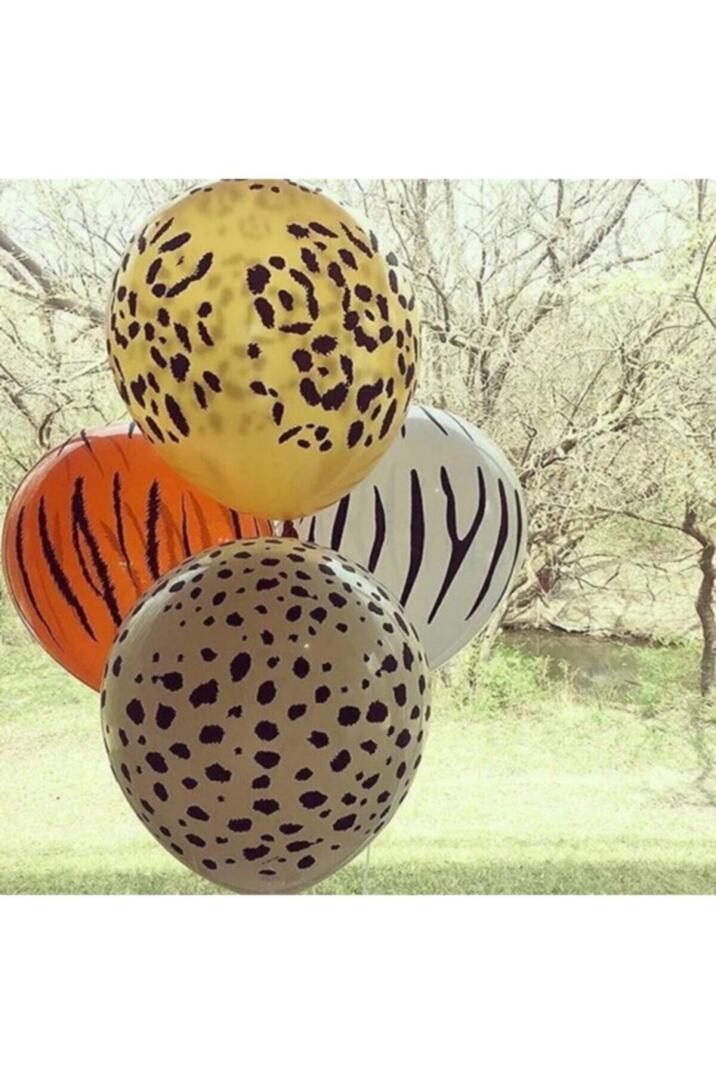 Safari Temalı Baskılı Balonlar 12" Inç Balon 5 Adet - 3