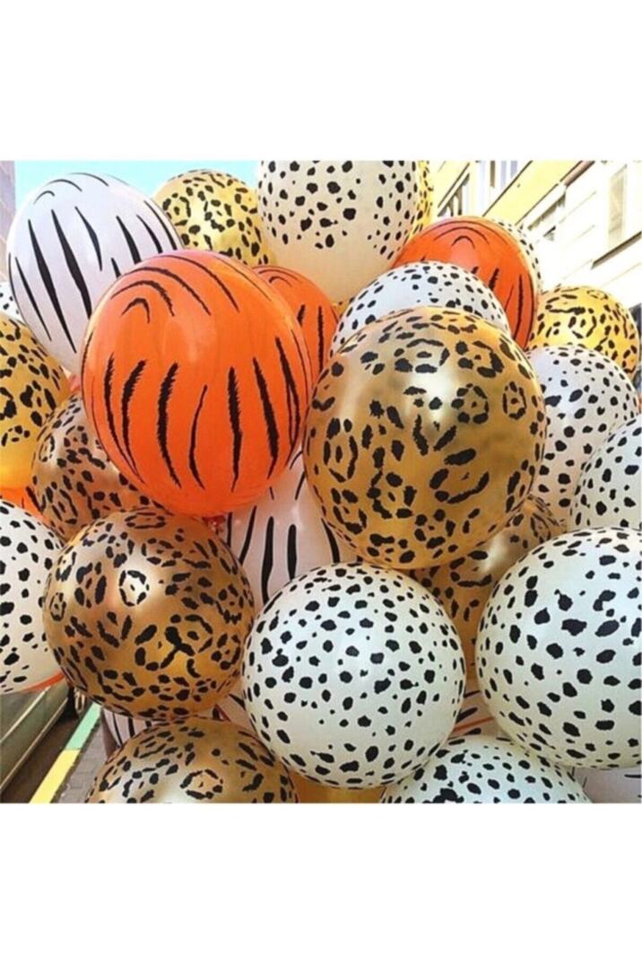 Safari Temalı Baskılı Balonlar 12" Inç Balon 5 Adet - 4