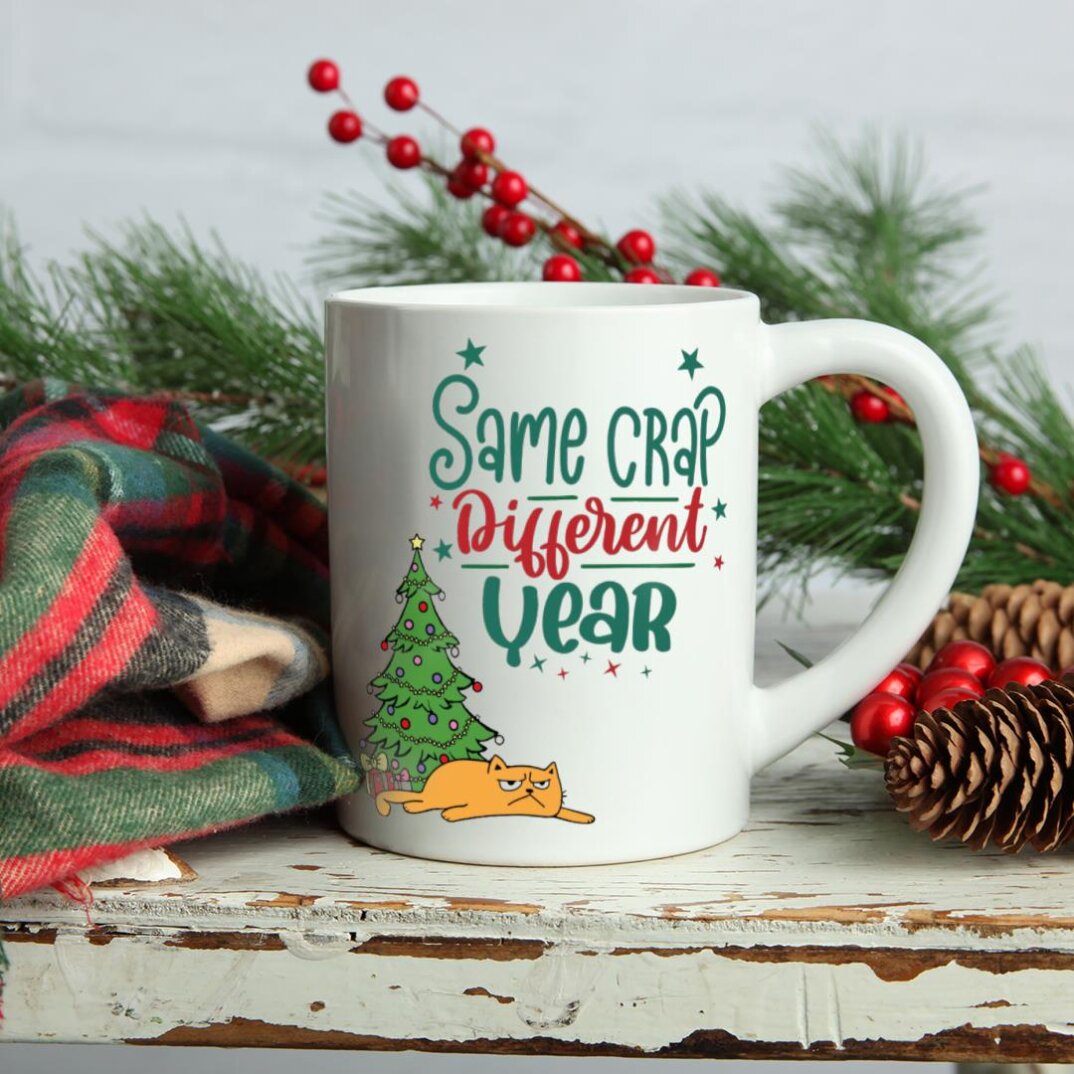 Same Crap Different Year Kedili Kupa Bardak Yılbaşı Hediyesi - 1