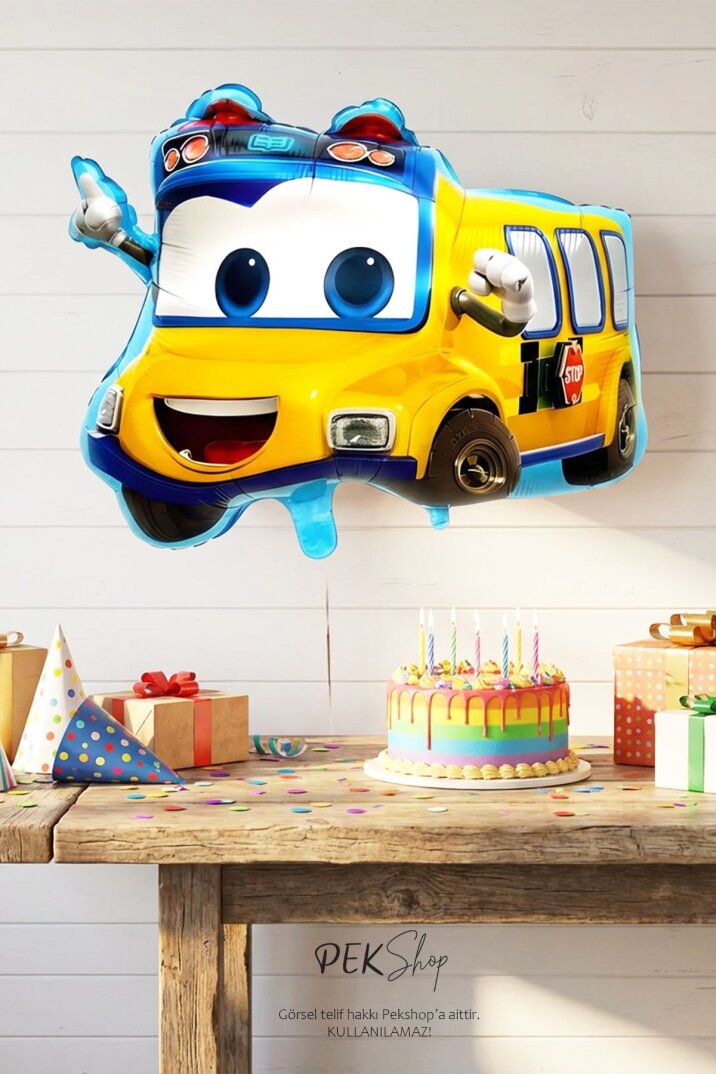Sarı Otobüs Folyo Balon 9337 - 2