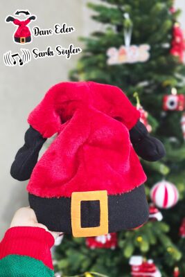 Şarkı Söyleyen Dans Eden Yılbaşı Noel Baba Şapkası Hareketli Sesli Noel Baba Ayakları Yılbaşı Şapkası - 1