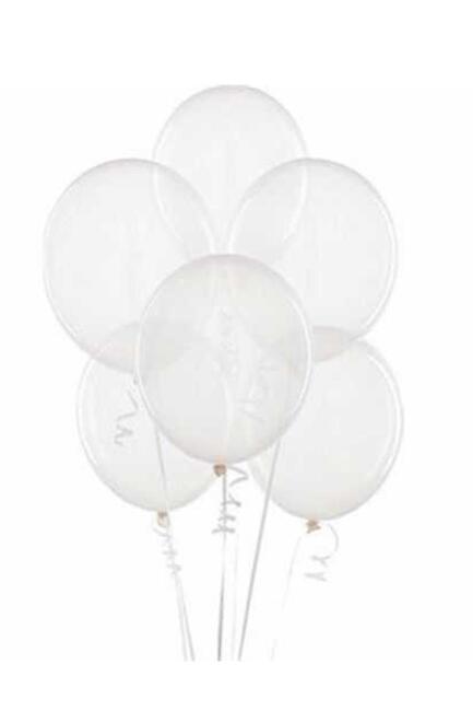 Şeffaf Balon 10 Adet - 12 inc 30 cm Parti Balonu - 2