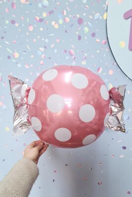 Şeker Paketi Şekilli Folyo Balon Şeker Balon PEMBE - 1