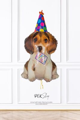 Sevimli Doğum Günü Köpeği Balon Birthday Puppy Minik Balon 14inç - 1