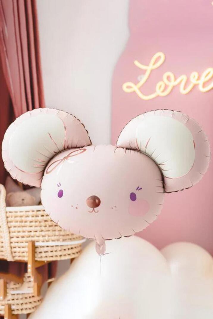 Sevimli Fare Kafası Folyo Balon 68cm - 2