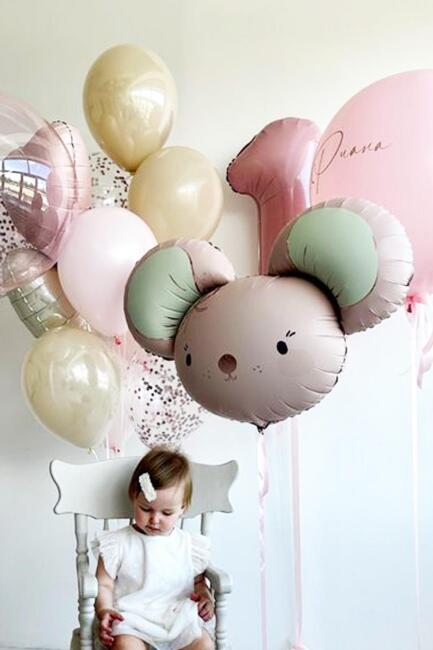 Sevimli Fare Kafası Folyo Balon 68cm - 3